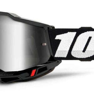 100% MX brýle ACCURI 2 brýle černé, zrcadlové stříbrné plexi