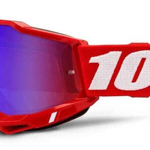 100% MX brýle ACCURI 2 brýle červené, zrcadlové červené/modré plexi