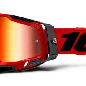 100% MX brýle RACECRAFT 2 brýle červené, zrcadlové červené plexi