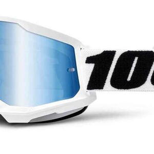 100% MX brýle STRATA 2 brýle Everest, zrcadlové modré plexi