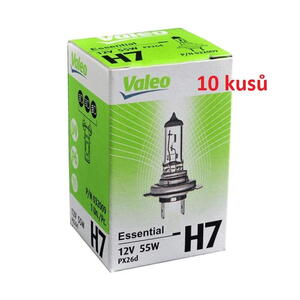 10ks - Autožárovka VALEO Essential H7 PX26d 12V 55W - 10ks