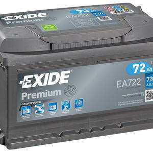 Autobaterie Exide Premium EA722 - 72Ah, 12V
