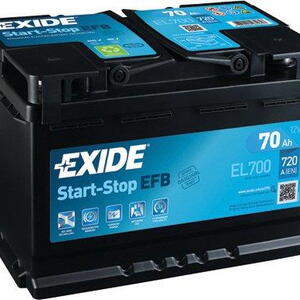 Autobaterie Exide START-STOP EFB EL700 - 70Ah, 12V