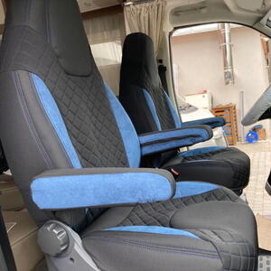 Autopotahy CAMPER- obytné auto, 2 místa, LUXURY černo modré