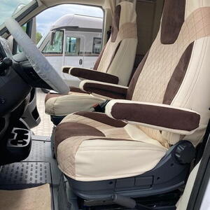 Autopotahy CAMPER- obytné auto, 2 místa, LUXURY LEATHER béžové