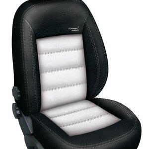 Autopotahy FORD B-MAX II, od r. 2016, AUTHENTIC LEATHER, černobílé