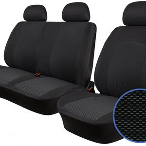Autopotahy Ford Transit CUSTOM II, 2+1, od 2023, žakar tmavý