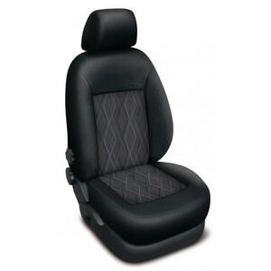 Autopotahy na Škoda Fabia II., dělená zadní sedadla, Authentic Premium Matrix , barva Matr