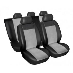 Autopotahy na Škoda Octavia II., dělená zadní sedadla, Eco Lux barva šedá/černá 4251