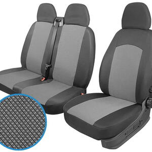 Autopotahy pro BUS, DODÁVKU, 3 místa 1+2, šedé, zesílená středová látka