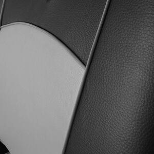 Autopotahy Škoda Fabia I kožené Tuning černošedé, dělené zadní sedadla