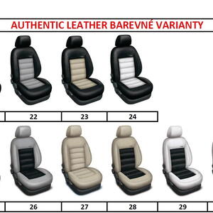 Autopotahy SUZUKI SX4, r. 2006-2013 a S-CROSS, r. 2013-, AUTHENTIC LEATHER, černé
