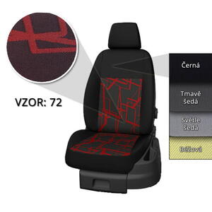 Autopotahy Taso Renault Captur 2013 - 2019, ( vzor 73, černé boky )
