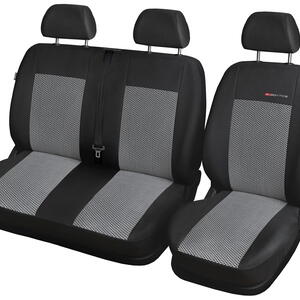 Autopotahy VOLKSWAGEN T6 TRANSPORTER, MULTIVAN, 3 místa, od r. 2015, šedo černé
