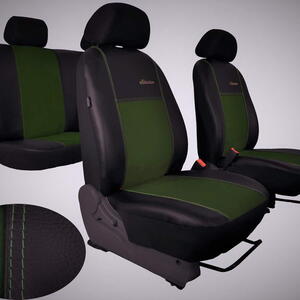 Autopotahy VW TIGUAN II COMFORTLINE, ALLSPACE,od r.2016, EXCLUSIVE kůže a alcantara zelené