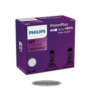 Autožárovky 12V H7 PX26d - VisionPlus +60% (sada: 2ks) /PHILIPS 12972VPC2/