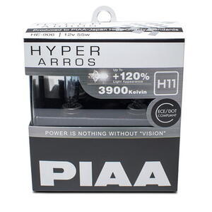 Autožárovky - PIAA Hyper Arros 3900K, 1 pár, 2 ks HOMOLOGOVANÉ Typ: H11