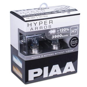Autožárovky - PIAA Hyper Arros 3900K, 1 pár, 2 ks HOMOLOGOVANÉ Typ: H7