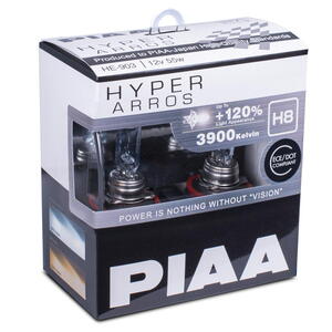 Autožárovky - PIAA Hyper Arros 3900K, 1 pár, 2 ks HOMOLOGOVANÉ Typ: H8
