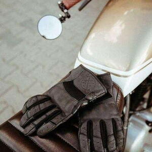 Broger CALIFORNIA černé kožené rukavice na motorku XS