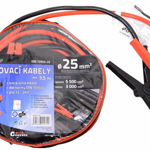 Compass Startovací kabely 25 délka 3,5m TÜV/GS DIN72553