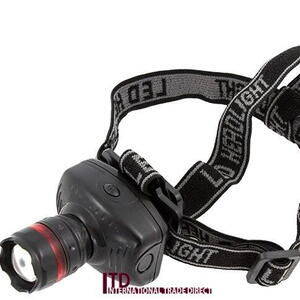 CREE LED ČELOVKA SVÍTILNA 3 REŽIMY + ZOOM 3W 160Lm