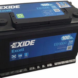 Exide Excell 12V 100Ah 720A EB1000  nabitá autobaterie + reflexní páska 44 cm + možný výku
