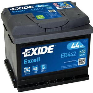 Exide Excell 12V 44Ah 420A EB442  nabitá autobaterie + reflexní páska 44 cm + možný výkup 