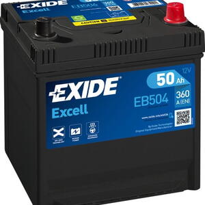 Exide Excell 12V 50Ah 360A EB504  nabitá autobaterie + reflexní páska 44 cm + možný výkup 