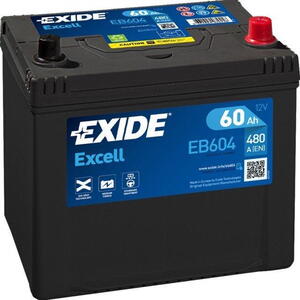 Exide Excell 12V 60Ah 480A EB604  nabitá autobaterie + reflexní páska 44 cm + možný výkup 