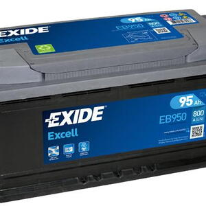 Exide Excell 12V 95Ah 800A EB950  nabitá autobaterie + reflexní páska 44 cm + možný výkup 