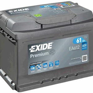 EXIDE Premium 12V 61Ah 600A EA612  nabitá autobaterie + reflexní páska 44 cm + možný výkup