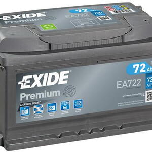 Exide Premium 12V 72Ah 720A EA722  nabitá autobaterie + reflexní páska 44 cm + možný výkup