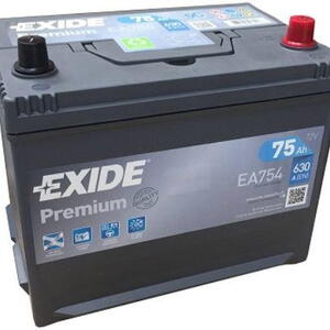 Exide Premium 12V 75Ah 630A EA754  nabitá autobaterie + reflexní páska 44 cm + možný výkup