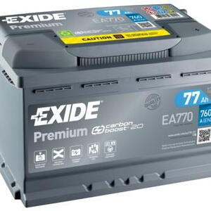 Exide Premium 12V 77Ah 760A EA770  nabitá autobaterie + reflexní páska 44 cm + možný výkup
