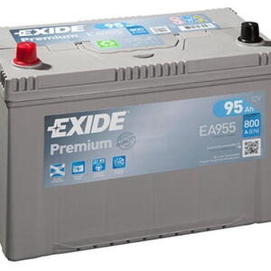 Exide Premium 12V 95Ah 800A EA955 (L)  nabitá autobaterie + reflexní páska 44 cm + možný v
