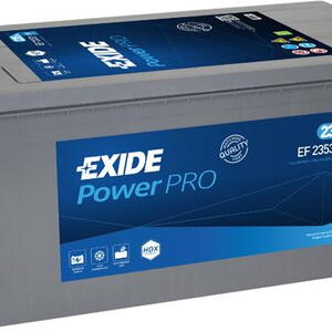 EXIDE Professional Power 12V 235Ah 1300A EF2353  nabitá autobaterie + reflexní páska 44 cm