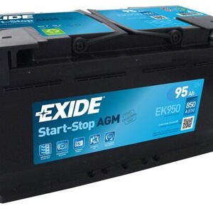 Exide Start-Stop AGM 12V 95Ah 850A EK950  nabitá autobaterie + reflexní páska 44 cm + možn