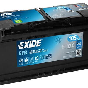 Exide Start-Stop EFB 12V 105Ah 950A EL1050  nabitá autobaterie + reflexní páska 44 cm + mo