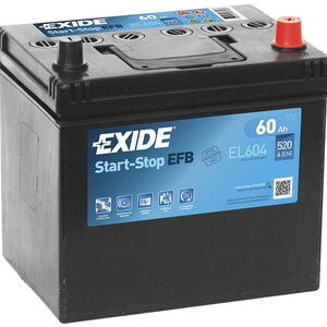 Exide Start-Stop EFB 12V 60Ah 520A EL605  nabitá autobaterie + reflexní páska 44 cm + možn