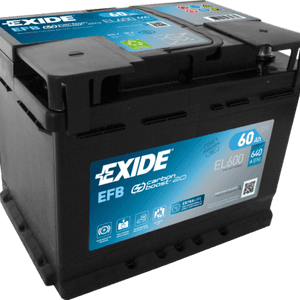 Exide Start-Stop EFB 12V 60Ah 640A EL600  nabitá autobaterie + reflexní páska 44 cm + možn