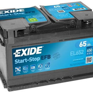 Exide Start-Stop EFB 12V 65Ah 650A EL652  nabitá autobaterie + reflexní páska 44 cm + možn