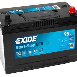 Exide Start-Stop EFB 12V 95Ah 800A EL954  nabitá autobaterie + reflexní páska 44 cm + možn