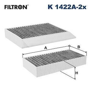 Filtr, vzduch v interiéru FILTRON K 1422A-2x