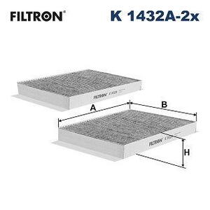 Filtr, vzduch v interiéru FILTRON K 1432A-2x