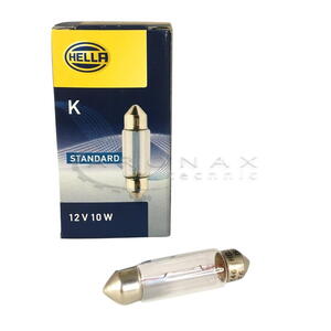 HELLA Žárovka 12V/ 10W SV8,5-8  K10 sufitová