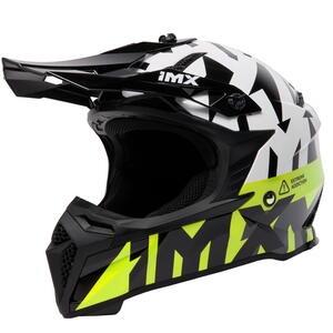 IMX FMX-02 BLACK/WHITE/FLO YELLOW/GREY GLOSS GRAPHIC helma S