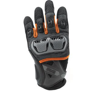 IXS LT MONTEVIDEO AIR S černé šedé oranžové rukavice S