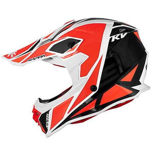 Kappa KV49 krossová bílá černá červená matná helma na motorku XL
