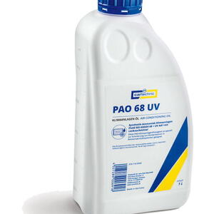 Kompresorový olej PAO 68 s UV barvivem, 1000 ml CARTECHNIC